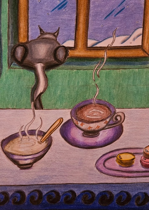 Au chaud auprès de mon chat